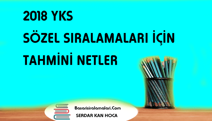 2018 YKS SÖZEL SIRALAMALARI İÇİN TAHMİNİ NETLER