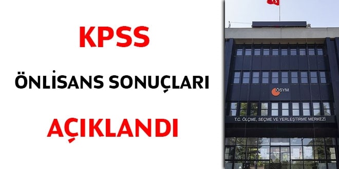 2024 KPSS Önlisans Sonuçları Açıklandı