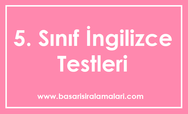 5. Sınıf İngilizce Testleri Çöz