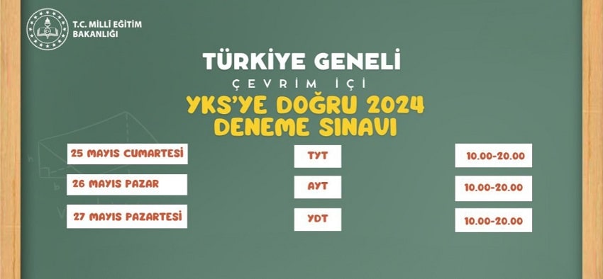 Meb “YKS’ye Doğru 2024” Türkiye Geneli Çevrim İçi Deneme Sınavı Yapacak!