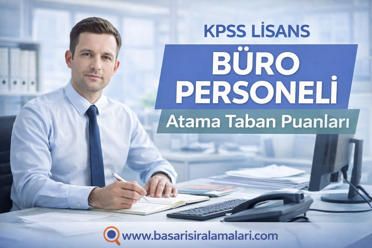 KPSS 2025/2 Lisans Büro Personeli Atama Taban Puanları (Tam Liste)