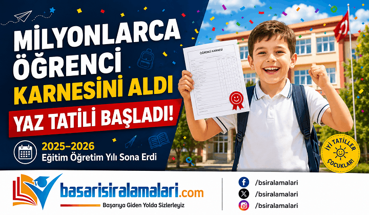 Milyonlarca Öğrenci Karnesini Aldı, Yaz Tatili Başladı