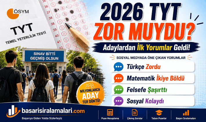 2026 TYT Zor Muydu? Türkçe ve Felsefe Zorladı, İlk Yorumlar Geldi