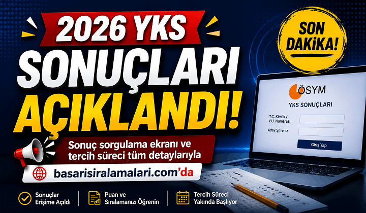 2026 YKS Sonuçları Açıklandı! ÖSYM Sonuç Sorgulama Ekranı