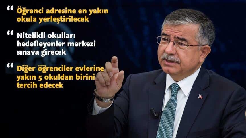 Bakan Yılmaz, liselere geçişte yeni sistemi açıkladı